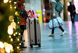 Eine Frau steht bei ihrem Gepäck in einem Bahnhof - Andreas Arnold/dpa/dpa-tmn