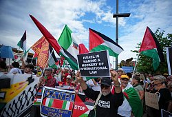 Filmfestspiele Venedig - Gaza-Proteste - Alessandra Tarantino/Invision/AP/dpa