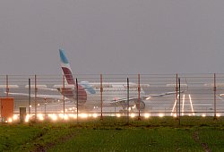 Start- und Landeverbot am Flughafen Hannover. Der Flugverkehr war für Stunden eingestellt. - picture alliance