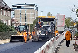Bald fertig: Der Bauabschnitt zwischen Hammer-Markt und Bergertor. - Frank-Michael Kiel-Steinkamp