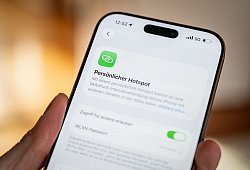 Tethering mit pers&ouml;nlichem Hotspot auf einem iPhone - Nico Tapia/dpa-tmn