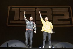 Casper und Marteria sind mit ihrem Album 1982 auf Tour. Die sollte am Samstag in Essen enden. - Picture alliance/pop-eye