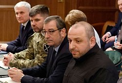 Die ukrainische Delegation in Miami. - Terry Renna/AP/dpa