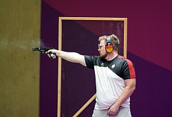 Schnellfeuerschütze Oliver Geis. - Alex Brandon/AP/dpa