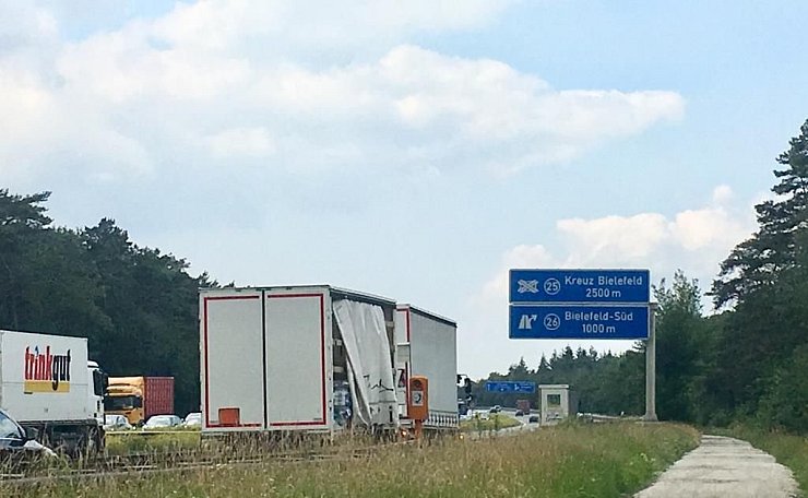 Der Unfall-Lkw. - © Jens Reichenbach