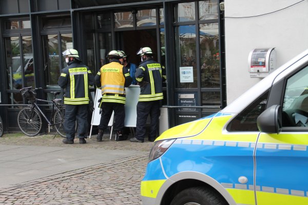 Einsatz am Schmiedeamtshaus am Donnerstag. - © Judith Stracke