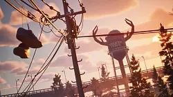 Velvet Cove in der Abenddämmerung: In diesem beschaulichen Örtchen, wo es so friedlich aussieht, spielt "Lost Records: Bloom & Rage". - © Don't Nod