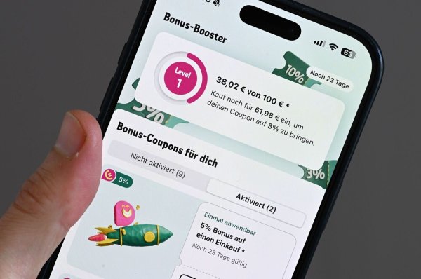 In den Apps von Rewe und Penny wurden die Schwellenwerte für Rabatte angepasst. - © Wolf von Dewitz/dpa-Zentralbild/dpa