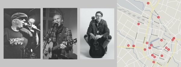 Arne Hörster, PHIL und Jonas Pütz sind beim Detmolder Ohrenschmaus dabei. Insgesamt treten 17 Formationen am 3. November im Innenstadtgebiet auf. - © Fotos: Privat/Raphael Bartling; Grafik: Oliver Wendtland; Collage: Yvonne Glandien