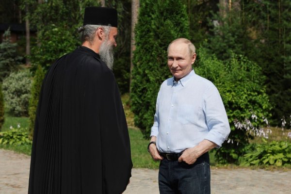 Fast jedes Jahr besucht Putin Kremlchef Putin das orthodoxe Kloster auf der nordrussischen Insel Walaam. - © Gavriil Grigorov/Pool Sputnik Kremlin/AP/dpa