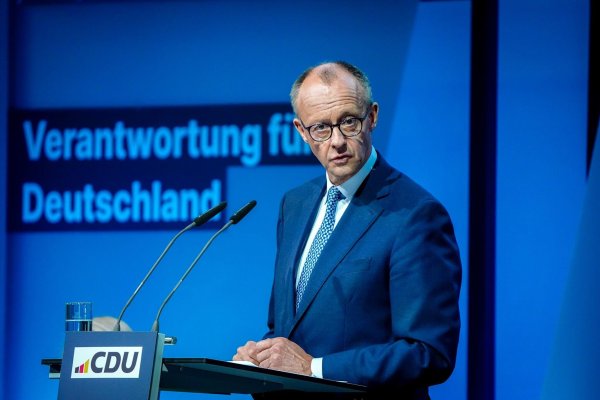 CDU-Chef Friedrich Merz soll heute im Bundestag zum Kanzler gewählt werden. - © Kay Nietfeld/dpa