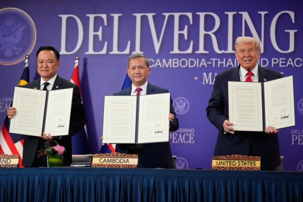 Trump hat Thailand und Kambodscha zu dem Friedensabkommen gedrängt. - © Mark Schiefelbein/AP/dpa