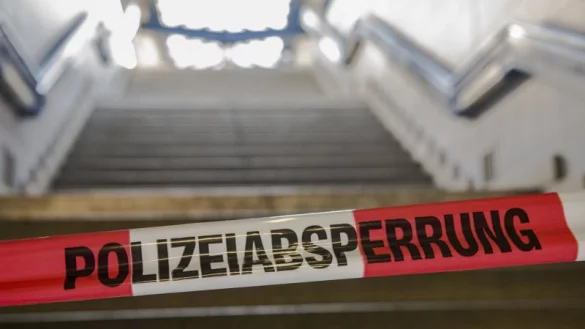 Polizeiabsperrung - &copy; Paul Zinken/dpa
