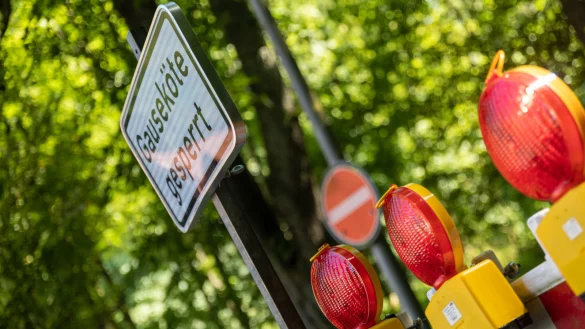 Die Gausek&ouml;te bleibt weiterhin gesperrt. - &copy; Jannik Stodiek