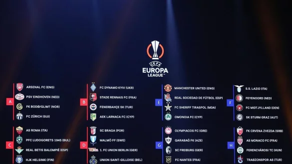 Ausgelost: Die Gruppenbegegnungen der Europa League stehen fest. - © Emrah Gurel/AP/dpa