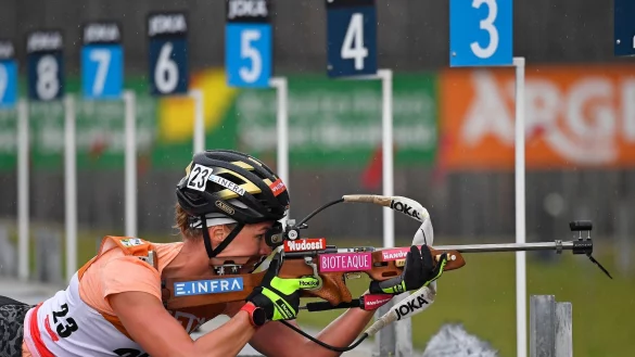 Biathlon-Olympiasiegerin Denise Herrmann holte Silber. - &copy; Uwe Lein/dpa