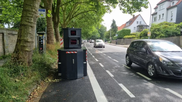 Der Blitzer "Xena" hat am Mittwochmorgen mehrmals ausgel&ouml;st.&nbsp; - &copy; Yannick Sonntag