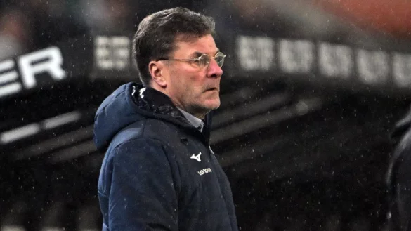 Hecking sah fürs Reklamieren die Gelbe Karte. - © Federico Gambarini/dpa