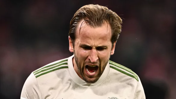 Harry Kane bejubelt sein 99. Pflichtspiel-Tor f&uuml;r den FC Bayern. - &copy; Harry Langer/dpa