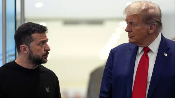 Trump könnte Selenskyj nächste Woche treffen. (Archivbild) - © Julia Demaree Nikhinson/AP/dpa