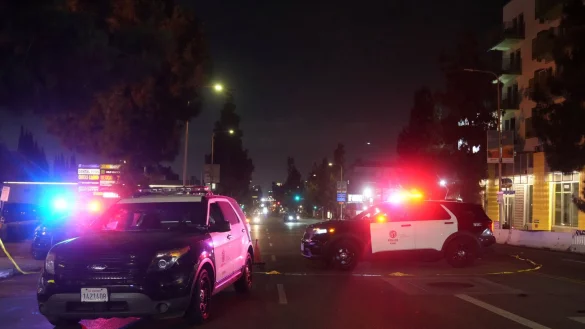 Viele Menschen wurden verletzt, als ein Auto vor einem Club in Hollywood in die Menge fuhr. - &copy; Damian Dovarganes/AP/dpa