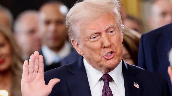 Klare Ansage von Trump: «Ich werde ganz einfach Amerika an die erste Stelle setzen.» - © Kevin Lamarque/Pool Reuters/AP/dpa