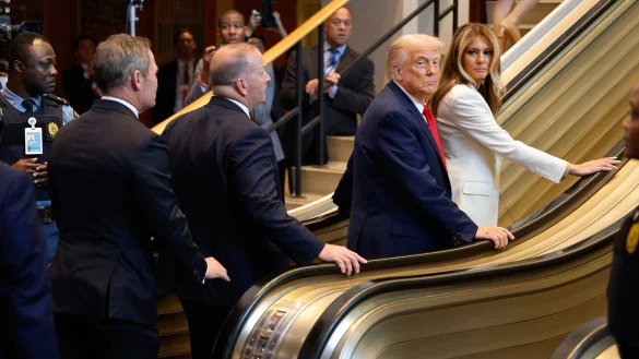 Trump will ein Nachspiel f&uuml;r den Stopp auf der UN-Rolltreppe. - &copy; Stefan Jeremiah/AP/dpa