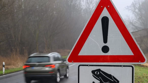 Autofahrer sollen achtsam sein und auf Warnschilder achten. (Symbolfoto) - © Patrick Pleul/dpa