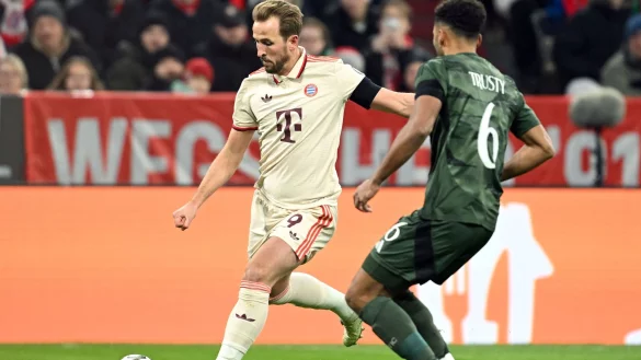 Hatt in der ersten Halbzeit die beste Chance: Harry Kane - © Sven Hoppe/dpa