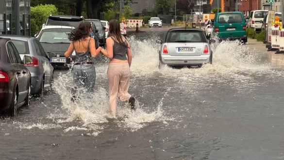 Erst extreme Hitze, dann reichlich Wasser. - © Matthias Brüning/dpa