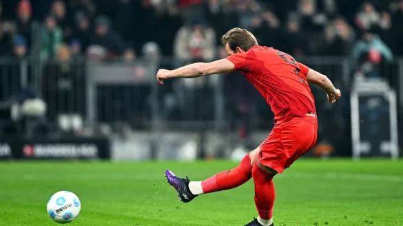 Eine Bank vom Elfmeterpunkt: Harry Kane. - © Sven Hoppe/dpa