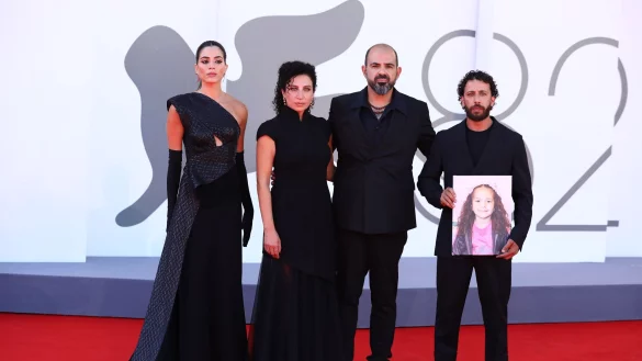 Die Schauspieler aus «The Voice of Hind Rajab». - © Mickael Chavet/ZUMA Press Wire/dpa