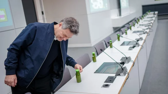 Sein Bundestagsmandat hat Habeck über die Grünen-Landesliste errungen: Er will es annehmen. - © Kay Nietfeld/dpa