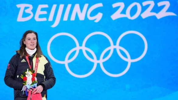 Die ehemalige Biathletin Denise Herrmann-Wick hat erneut Nachwuchs bekommen. - © Andrew Medichini/AP/dpa