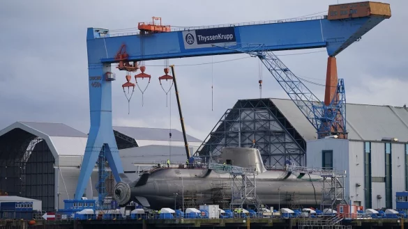 Im Orderbuch von TKMS stehen Aufträge im Milliardenwert. (Archivbild) - © Marcus Brandt/dpa
