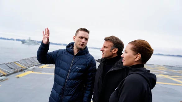 Macron und Frederiksen machen sich f&uuml;r souver&auml;nes Gr&ouml;nland stark (Foto-aktuell). - &copy; Mads Claus Rasmussen/Ritzau Scanpix/AP/dpa