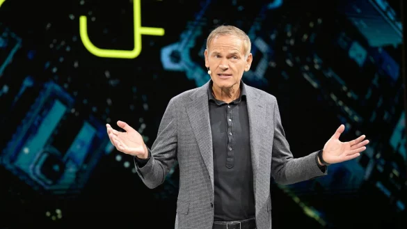 VW- und Porsche-Chef Blume zeigt sich auf der IAA verhalten optimistisch. - &copy; Malin Wunderlich/dpa