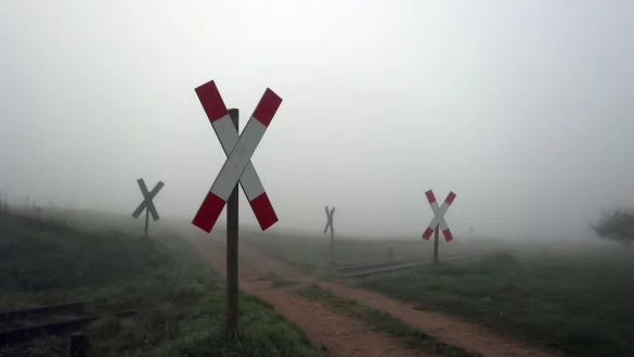 Das Andreaskreuz weist auf die Vorfahrt von Z&uuml;gen hin. (Symbolbild) - &copy; Karl-Josef Hildenbrand/dpa