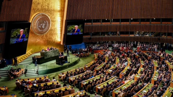 Trump vor der UN-Vollversammlung - &copy; Kay Nietfeld/dpa