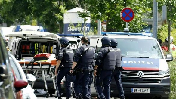 Polizei und Rettungskr&auml;fte waren im Gro&szlig;einsatz. - &copy; Erwin Scheriau/APA/dpa