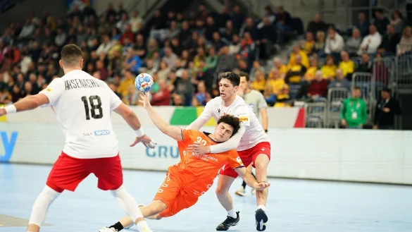 Fällt erneut lange aus: Lemgos niederländischer Nationalspieler Thomas Houtepen (M) - © Uwe Anspach/dpa