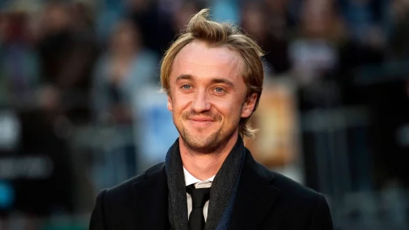 Als Draco mit platinblondem Haar - privat auch ohne - © Will Oliver/EPA/dpa