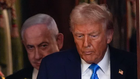 US-Präsident Donald Trump und der israelische Ministerpräsident Benjamin Netanjahu. - © Evan Vucci/AP/dpa