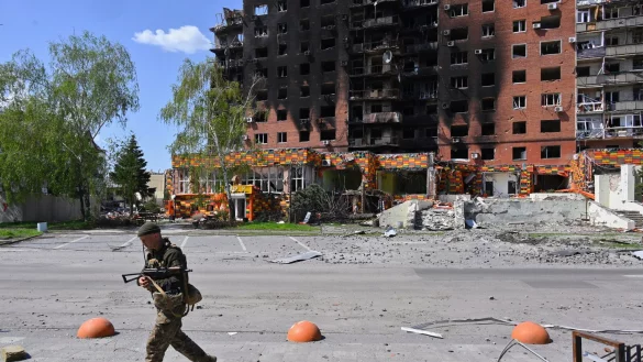 Um die Bergarbeiterstadt Pokrowsk im ostukrainischen Gebiet Donezk toben derzeit die schwersten K&auml;mpfe im russisch-ukrainischen Krieg. (Archivbild) - &copy; Michael Shtekel/AP/dpa