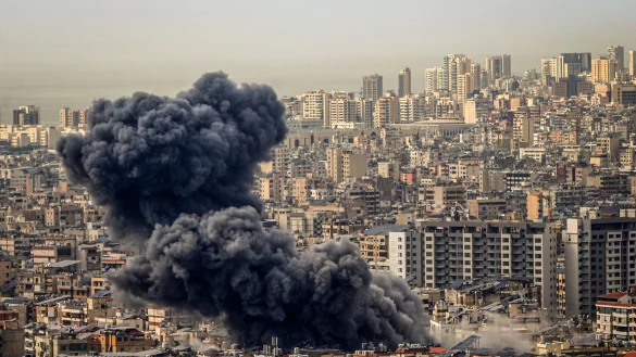 Innerhalb weniger Tage greift Israels Luftwaffe erneut in einem Vorort von Beirut an. (Archivbild) - © Marwan Naamani/dpa