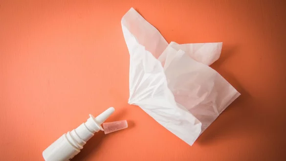 Nasensprays haben keine antivirale Wirkung, doch mit schützenden Substanzen können sie im Winter helfen, Nasen- und Rachenschleimhäute vor Rissen zu schützen und damit das Eindringen von Viren und Bakterien zu erschweren. - © Christin Klose/dpa-tmn