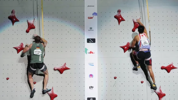 Leander Carmanns (l) hat WM-Silber geholt. (Archivfoto) - © Yao Qilin/XinHua/dpa