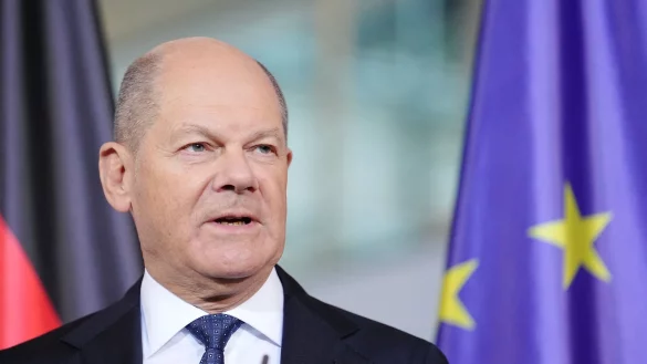 Die EU habe ökonomisches Gewicht und könne selbstbewusst agieren, betont Scholz. (Archivbild) - © Kay Nietfeld/dpa