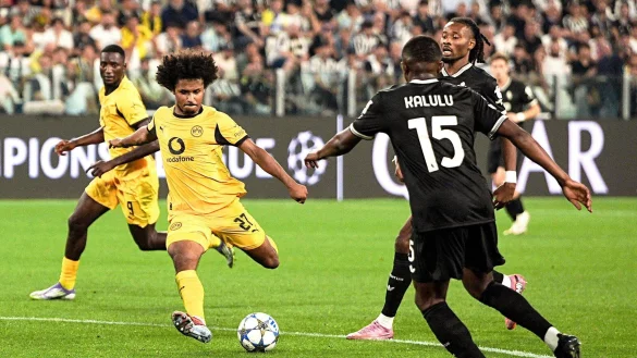 Adeyemi traf mit einem feinen Schuss zur F&uuml;hrung f&uuml;r den BVB. - &copy; Marco Alpozzi/LaPresse/AP/dpa