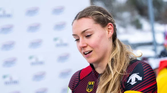 Laura Nolte kam bei der WM im Monobob erneut aufs WM-Podium. - &copy; David Inderlied/dpa